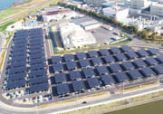 両⾯パネルで発電効率向上⽇本最⼤級のカーポート型を導⼊
